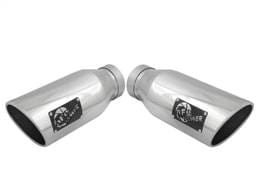 aFe 49T40606-P15 aFe MACH Force-XP 304 SS Single Wall Polished Exhaust Tip Pair 4in Inlet x 6in Outlet x 15in L