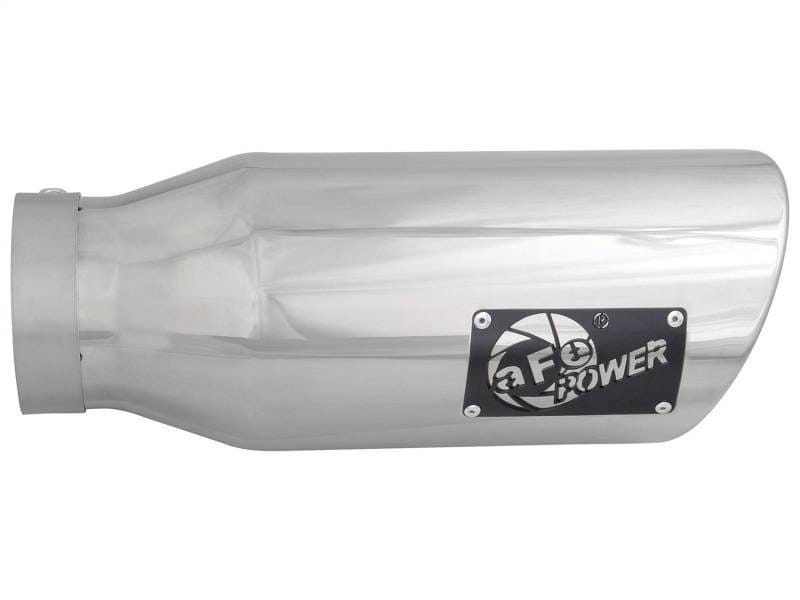 aFe 49T40606-P15 aFe MACH Force-XP 304 SS Single Wall Polished Exhaust Tip Pair 4in Inlet x 6in Outlet x 15in L thumbnail 3