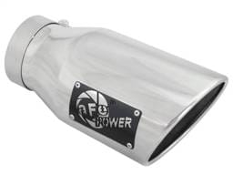 aFe 49T40601-P12 aFe MACH Force-XP 304 SS Right Side Single Wall Polished Exhaust Tip 4in Inlet x 6in Outlet x 12in L