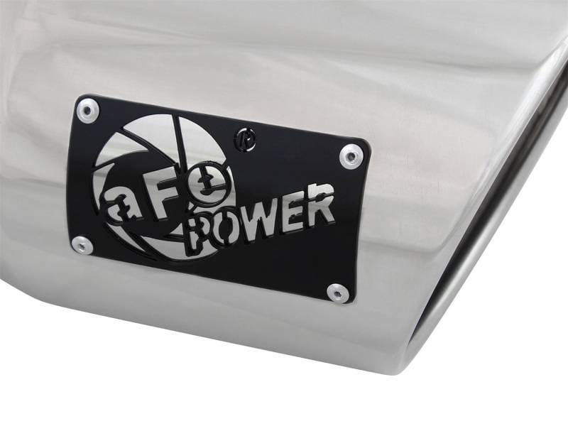 aFe 49T40601-P12 aFe MACH Force-XP 304 SS Right Side Single Wall Polished Exhaust Tip 4in Inlet x 6in Outlet x 12in L thumbnail 3
