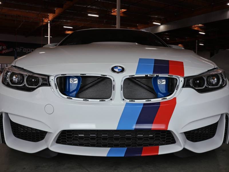 aFe 54-13032SL aFe Magnum FORCE Dynamic Air Scoop 15-18 BMW M3/15-20 M4 - Blue thumbnail 3