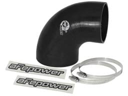 aFe 59-00065 aFe Magnum FORCE CAI Univ. Silicone Reducing Coupler (4in. to 3.5in. ID) 90Deg. Elbow - Black