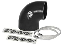 aFe 59-00072 aFe Magnum FORCE CAI Univ. Silicone Coupling Kit (3.5in. ID to 3in. ID) 90Deg. Elbow Reducer - Black