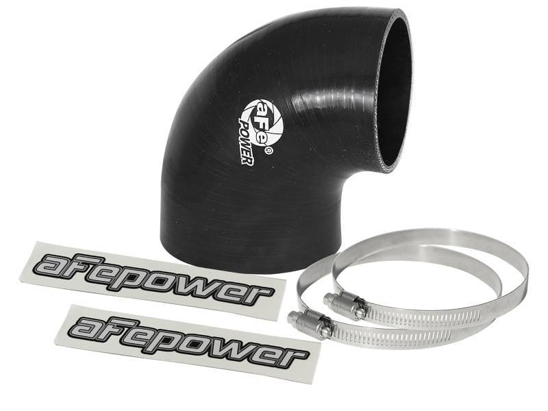 aFe 59-00072 aFe Magnum FORCE CAI Univ. Silicone Coupling Kit (3.5in. ID to 3in. ID) 90Deg. Elbow Reducer - Black