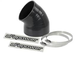 aFe 59-00085 aFe Magnum FORCE CAI Univ. Silicone (4.125in to 3.5in ID / 49 Deg.) Elbow Reducing Coupler - Black