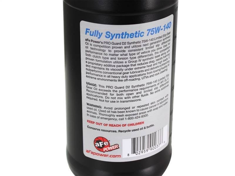 aFe 90-20101 aFe Pro Guard D2 Synthetic Gear Oil, 75W140 1 Quart thumbnail 5