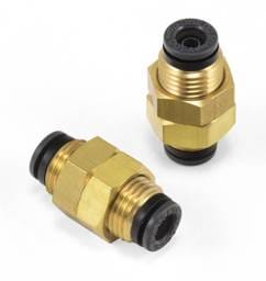 Air Lift 22652 Air Lift Universal Bulkhead Union 1/4in PTC x 1/4in PTC-DOT