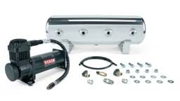 Air Lift 27805 Air Lift 2.5 Gal. Polished Tank w/ Viair 444b Blk Compressor (Incl. Fittings & Mounting Hardware)