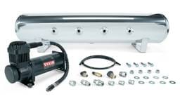 Air Lift 27807 Air Lift 4 Gal. 7-Port Tank w/ Viair 444b Blk Compressor (Incl. Fittings & Mounting Hardware)