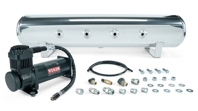 Air Lift 27807 Air Lift 4 Gal. 7-Port Tank w/ Viair 444b Blk Compressor (Incl. Fittings & Mounting Hardware)
