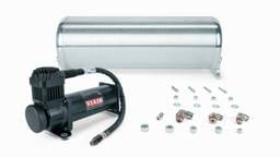 Air Lift 27767 Air Lift 18in FLO Tank w/ Viair 444c Black Compressor (Incl. Fittings & Tank Mounting Hardware)