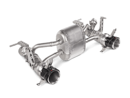Akrapovic MTP-FE488H Akrapovic 16-17 Ferrari 488 GTB/488 Spyder Slip-On Line (Titanium) w/ Carbon Tips - Fits 2016-2019 Ferrari 488 Spider