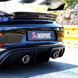 Akrapovic TP-T/S/27 Akrapovic 2020+ Porsche Cayman GT4 (718) Tail Pipe Set (Titanium) - Fits 2020 Porsche 718 Spyder
