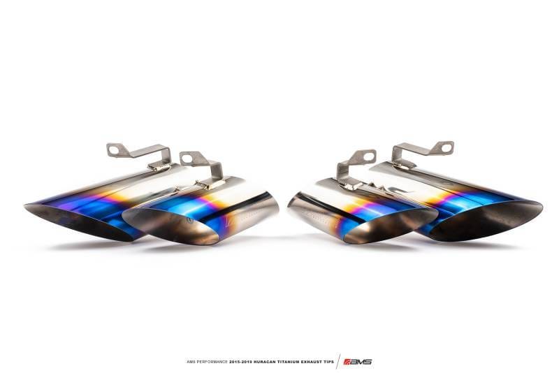 AMS ALP.22.05.0002-1 AMS Performance 15-19 Lamborghini Huracan Titanium Exhaust Tips (OEM & Alpha TT Kit Fitment)