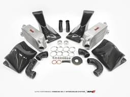 AMS ALP.23.09.0001-1 AMS Performance 13-15 Porsche 911 Turbo/Turbo S (991.1) Alpha Intercooler Kit w/Carbon Fiber Shrouds