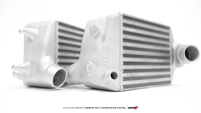 AMS ALP.26.09.0001-1 AMS Performance 16-19 Porsche Carrera/Carrera S (991.2) Alpha Intercooler Kit w/Carbon Fiber Shrouds thumbnail 5