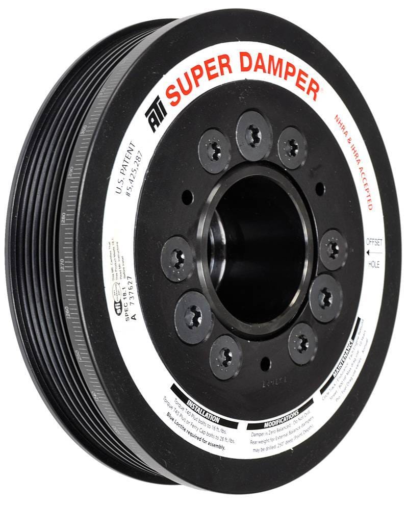 ATI ATI917289 ATI Damper - 6.78in - AL - 6 Grv - 10 Per UD - LS1/2/3/6/L76 - 97-13 28T 8mm HTD Drive Rear - 3 Ring