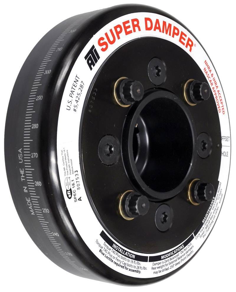 ATI ATI918920 ATI Damper - 6.325in - Steel - Ford SB & 6 Cyl - 4 Bolt OEM - 3.35in Long - C-Timing - 3 Ring