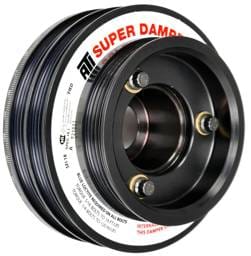 ATI ATI918598 ATI Damper - 5.67in - Alum - (2) 4 Grv - Nissan RB26 - R33 34 - 1Pc - w/Power Steering Pulley