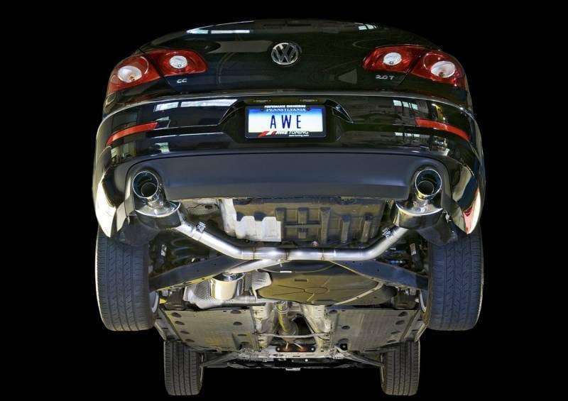 AWE Tuning 3010-33022 AWE Tuning VW CC Touring Edition Exhaust Dual Outlet - Diamond Black Tips thumbnail 3