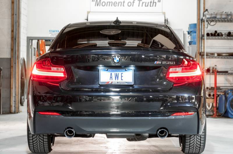 AWE Tuning 3010-32028 AWE Tuning BMW F22 M235i / M240i Touring Edition Axle-Back Exhaust - Chrome Silver Tips (90mm) thumbnail 5