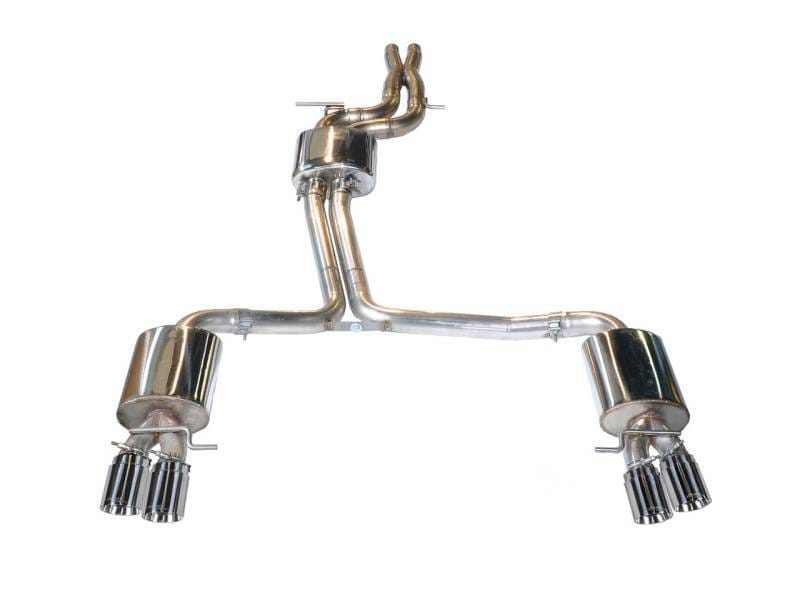 AWE Tuning 3010-42030 AWE Tuning Audi B8.5 S5 3.0T Touring Edition Exhaust System - Polished Silver Tips (102mm)