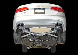 AWE Tuning 3010-42018 AWE Tuning Audi B8 / B8.5 S4 3.0T Touring Edition Exhaust - Chrome Silver Tips (90mm)