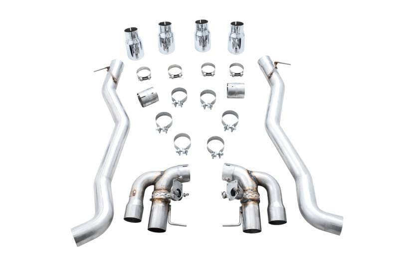 AWE Tuning 3025-42061 AWE Tuning 18-19 BMW M5 (F90) 4.4T AWD SwitchPath Axle-Back Exhaust - Chrome Silver Tips