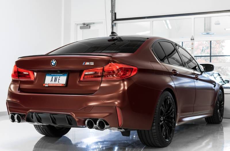 AWE Tuning 3025-43065 AWE Tuning 18-19 BMW M5 (F90) 4.4T AWD SwitchPath Axle-Back Exhaust - Diamond Black Tips thumbnail 5