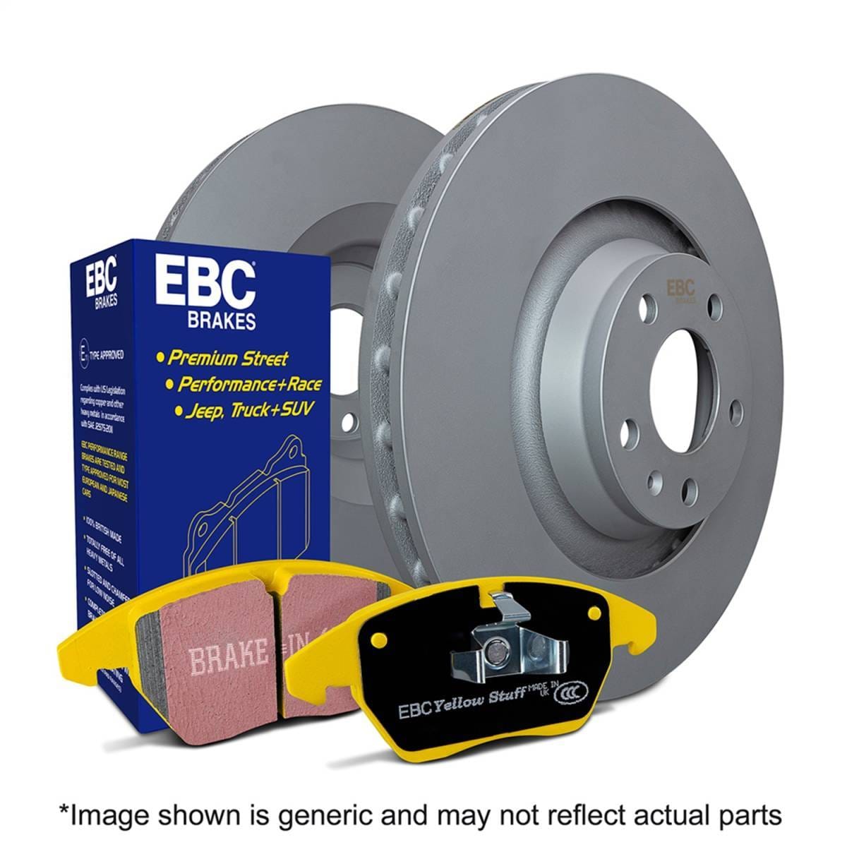 EBC Brakes S13KF1072 EBC S13 Brake Pad and Rotor Kit - Fits 1971 Jaguar XKE