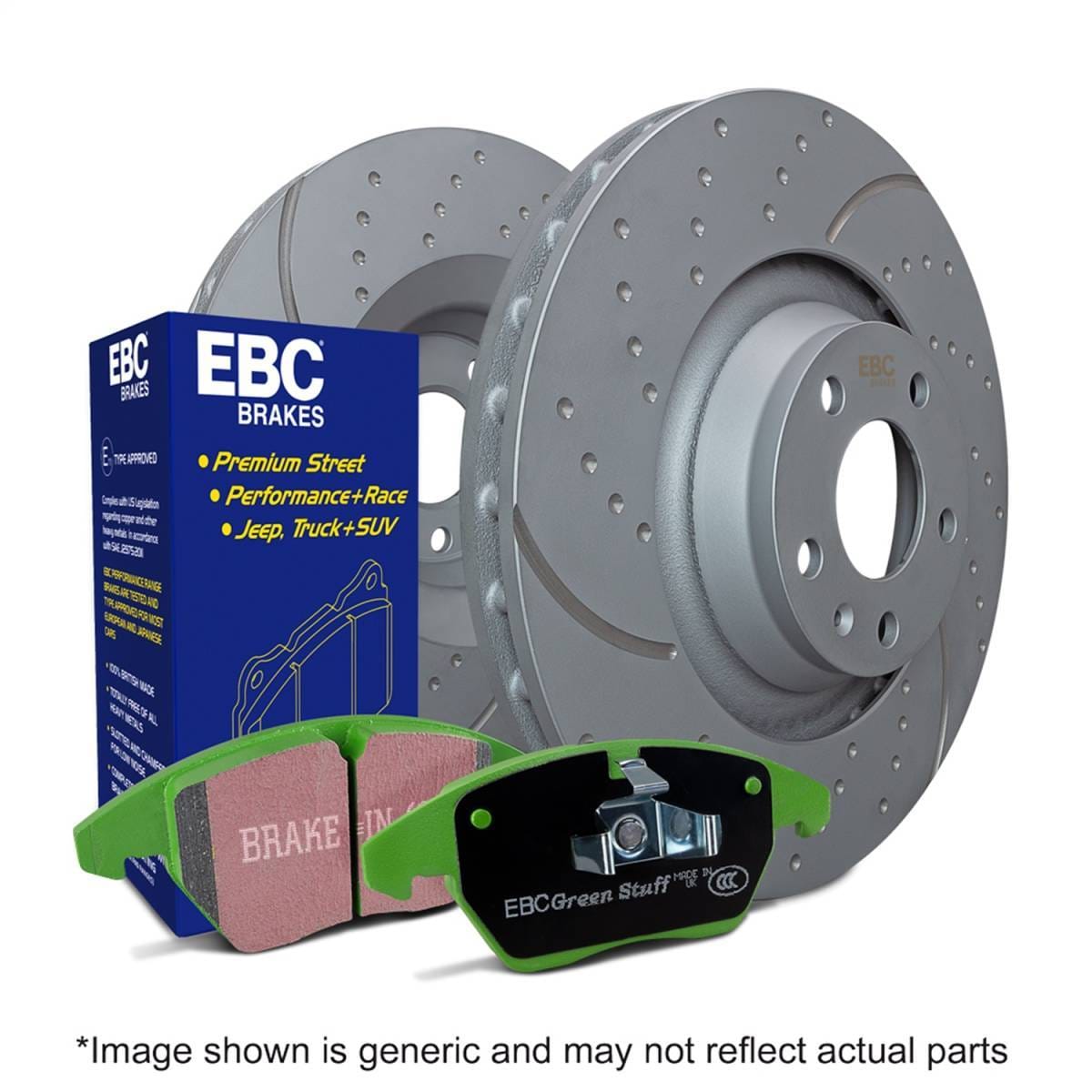 EBC Brakes S3KF1270 EBC S3 Brake Pad and Rotor Kit - Fits 2012-2014 Volkswagen Routan