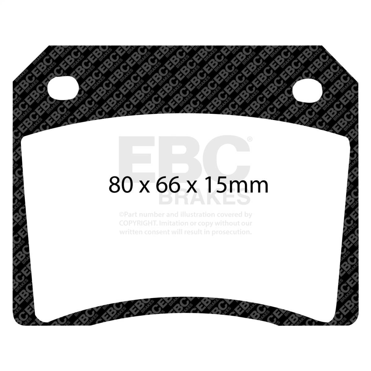 EBC Brakes UD009 EBC 67-69 Fiat Dino 2 Ultimax2 Rear Brake Pads - Fits 1974-1992 Jaguar XJ12, XJ6, XJS