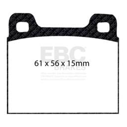 EBC Brakes UD031 EBC 82-89 Maserati Biturbo 2.5 Twin Turbo Ultimax2 Rear Brake Pads - Fits select 1959-1991 Mercedes-Benz, Porsche applications