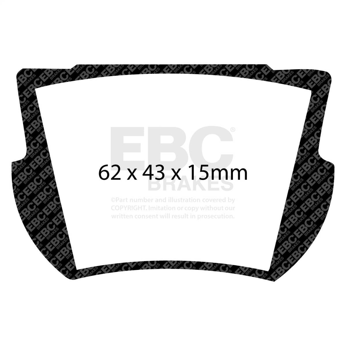 EBC Brakes UD065 EBC 66-74 Lotus Elan 1.6 Ultimax2 Rear Brake Pads - Fits 1966-1974 Lotus Elan