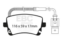 EBC Brakes UD1018 EBC 09-11 Audi A6 Quattro 3.0 Supercharged Ultimax2 Rear Brake Pads - Fits 2004-2011 Audi, Volkswagen models