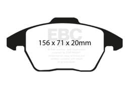 EBC Brakes UD1107 EBC 06-13 Audi A3 2.0 Turbo (Girling rear caliper) Ultimax2 Front Brake Pads - Fits select 2005-2019 Volkswagen, Audi applications