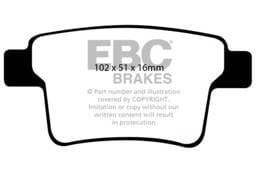 EBC Brakes UD1071 EBC 04-07 Ford Five Hundred 3.0 Ultimax2 Rear Brake Pads - Fits 2005-2006 Jaguar X-Type
