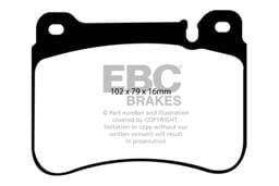 EBC Brakes UD1121 EBC 05-07 Mercedes-Benz C230 (W203) 2.5 Sport Sedan Ultimax2 Front Brake Pads - Fits select 2005-2011 Mercedes-Benz models