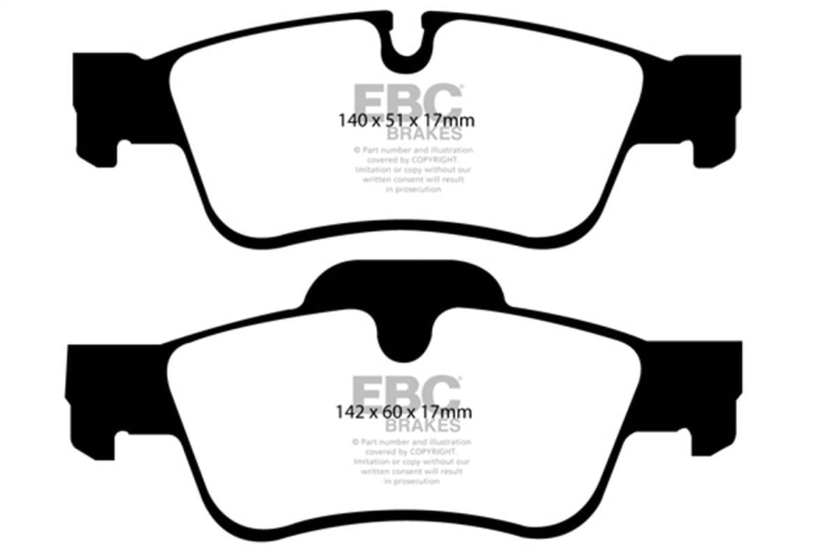 EBC Brakes UD1122 EBC 05-06 Mercedes-Benz G55 AMG 5.4 Supercharged Ultimax2 Rear Brake Pads - Fits select 2005-2012 Mercedes-Benz models