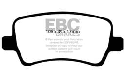 EBC Brakes UD1307 EBC 13-15 Land Rover LR2 2.0 Turbo Ultimax2 Rear Brake Pads - Fits 2012 Land Rover Range Rover Evoque