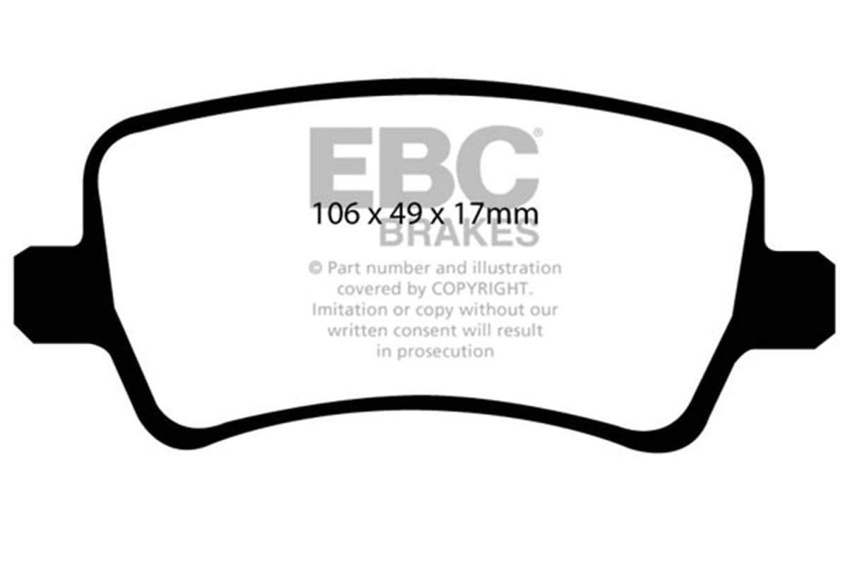 EBC Brakes UD1307 EBC 13-15 Land Rover LR2 2.0 Turbo Ultimax2 Rear Brake Pads - Fits 2012 Land Rover Range Rover Evoque