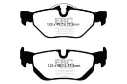 EBC Brakes UD1267 EBC 13+ BMW X1 2.0 Turbo (28i) Ultimax2 Rear Brake Pads - Fits select 2006-2015 BMW models