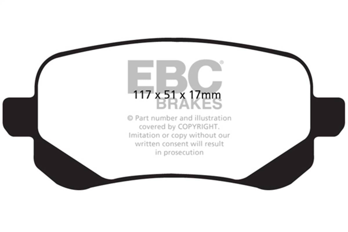 EBC Brakes UD1326 EBC 08-11 Chrysler Town & Country 3.3 Ultimax2 Rear Brake Pads - Fits 2010-2011 Volkswagen Routan