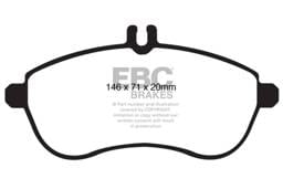 EBC Brakes UD1340 EBC 12-14 Mercedes-Benz C250 (W204) 1.8 Turbo Ultimax2 Front Brake Pads - Fits select 2008-2015 Mercedes-Benz models