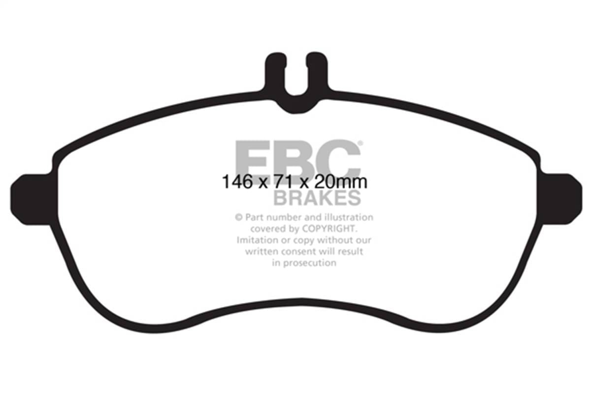 EBC Brakes UD1340 EBC 12-14 Mercedes-Benz C250 (W204) 1.8 Turbo Ultimax2 Front Brake Pads - Fits select 2008-2015 Mercedes-Benz models