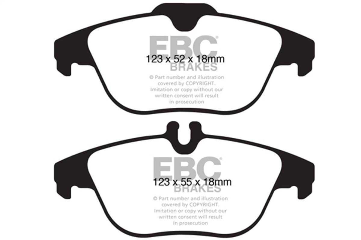 EBC Brakes UD1341 EBC 12-14 Mercedes-Benz C250 (W204) 1.8 Turbo Ultimax2 Rear Brake Pads - Fits select 2008-2015 Mercedes-Benz models