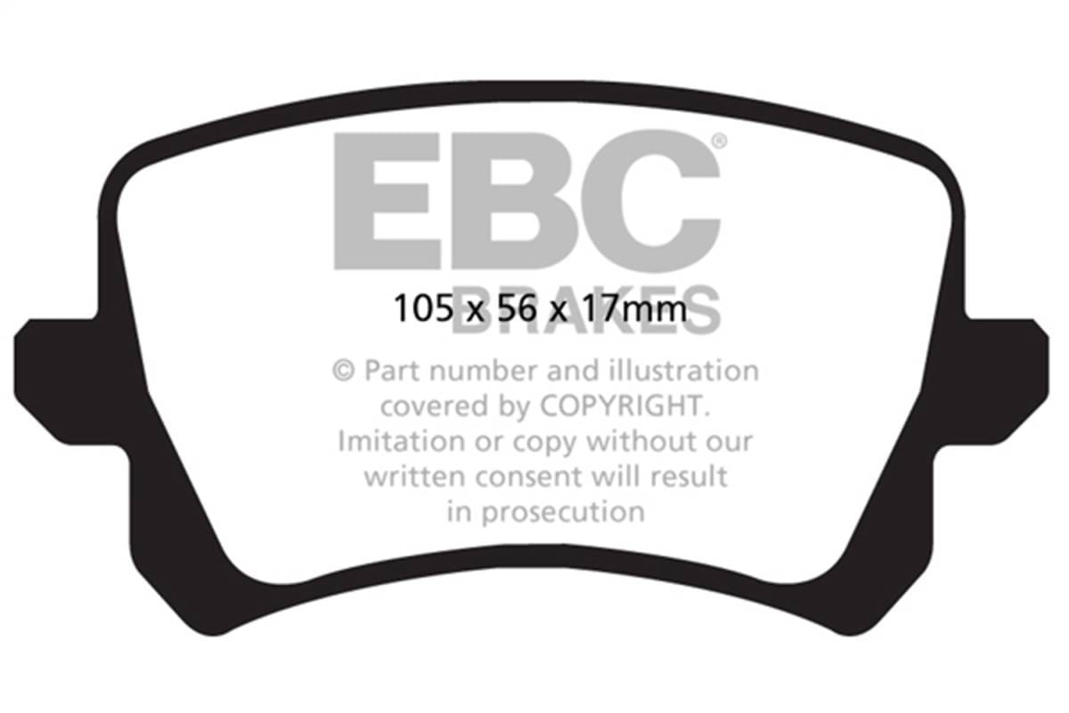EBC Brakes UD1348 EBC 15+ Audi Q3 2.0 Turbo Ultimax2 Rear Brake Pads - Fits 2009-2018 Volkswagen CC, Passat