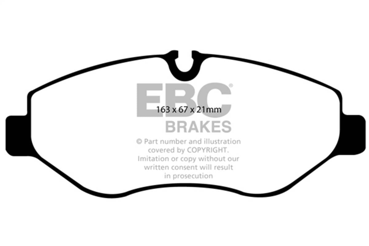 EBC Brakes UD1316 EBC 07+ Dodge Sprinter 2500 Ultimax2 Front Brake Pads - Fits 2012-2017 Mercedes-Benz Sprinter 2500