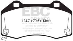 EBC Brakes UD13791 EBC 2017+ Fiat 124 Spider 1.4L Turbo Abarth Ultimax2 Front Brake Pads - Fits 2017-2019 Fiat 124 Spider