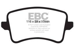 EBC Brakes UD1386 EBC 09-11 Audi A4 2.0 Turbo Ultimax2 Rear Brake Pads - Fits select 2008-2018 Audi models